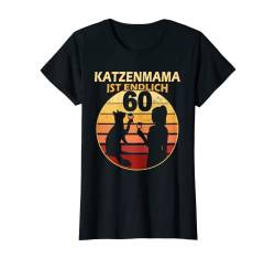 Damen 60 Jahre Geburtstag Katerbesitzer Vierbeiner Katzenmann T-Shirt von Geburtstag Geschenk Geburtstagswünsche Katze