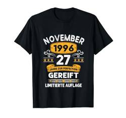 27 Geburtstag November 1996 Deko Lustig 27. Geburtstag T-Shirt von Geburtstag Geschenke Männer Frauen BoredMink