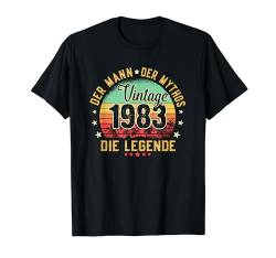 40. Geburtstag Geschenk Mann Mythos Legende Vintage 1983 T-Shirt von Geburtstag Geschenke Männer Frauen BoredMink