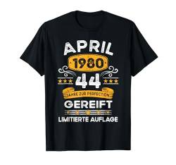 April 1980 Lustige Geschenke 44. Geburtstag Mann Frau T-Shirt von Geburtstag Geschenke Männer Frauen BoredMink