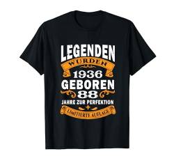 Legenden 1936 Geboren Geschenk Jahrgang 88 Geburtstag T-Shirt von Geburtstag Geschenke Männer Frauen BoredMink