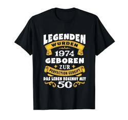 Legenden 1974 Geboren Geschenk Jahrgang 50 Geburtstag T-Shirt von Geburtstag Geschenke Männer Frauen BoredMink