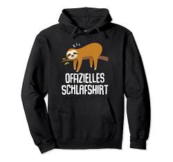 Offizielles Schlafshirt Faultier Nachthemd Pyjama Geschenk Pullover Hoodie von Geburtstag Geschenkidee Morgenmuffel Langschläfer