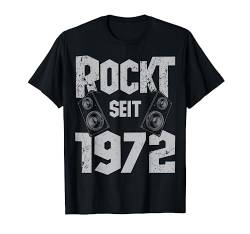 51. Geburtstag Rockt Seit 1972 Jahrgang Rock Mann Frau Cool T-Shirt von Geburtstag Geschenkideen Rock Musik Rocker 2022