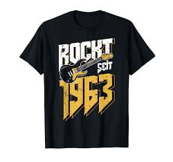 60. Geburtstag Rockt Seit 1963 Jahrgang Rock Mann Frau Cool T-Shirt von Geburtstag Geschenkideen Rock Musik Rocker 2022