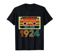 Legendär Seit Juni 1924 100. Geburtstag Vintage Cassette T-Shirt von Geburtstag Herren und Männer SaiGon
