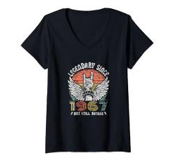 Legendary Since 1967 Vintage Retro Rock Herren Damen T-Shirt mit V-Ausschnitt von Geburtstag Legendary since Classic Rock Legend