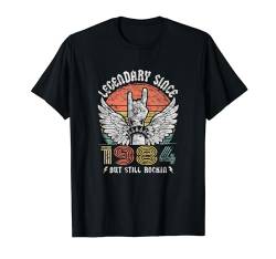 Legendary Since 1984 Vintage Retro Rock Herren Damen T-Shirt von Geburtstag Legendary since Classic Rock Legend