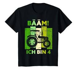 Kinder Bääm! Ich bin 4 Vier Jahre Junge 4. Geburtstag Traktor T-Shirt von Geburtstag Sprüche & Geschenke