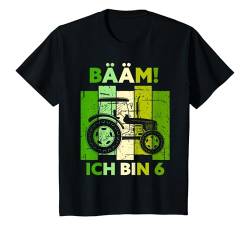 Kinder Bääm! Ich bin 6 Drei Sechs Junge 6. Geburtstag Traktor T-Shirt von Geburtstag Sprüche & Geschenke