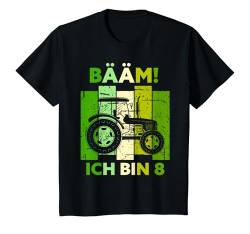 Kinder Bääm! Ich bin 8 Acht Jahre Junge 8. Geburtstag Traktor T-Shirt von Geburtstag Sprüche & Geschenke