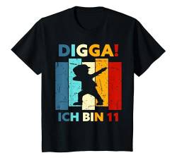 Kinder Digga! Ich bin 11 11. Geburtstag Elf Jahre Jungen Mädchen T-Shirt von Geburtstag Sprüche & Geschenke