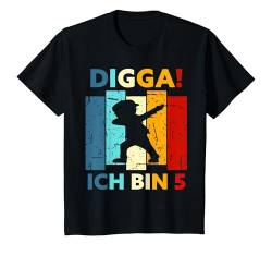 Kinder Digga! Ich bin 5 5. Geburtstag 5 Jahre Fünf Jungen Mädchen T-Shirt von Geburtstag Sprüche & Geschenke