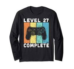 27. Geburtstag Männer Gamer Level 27 Complete 27 Jahre Langarmshirt von Geburtstag T-Shirts Kinder & Erwachsene by KaMi