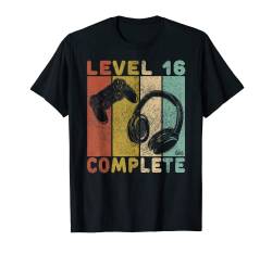 Herren 16. Geburtstag Männer Shirt Gamer TShirt Level 16 Complete T-Shirt von Geburtstag T-Shirts Kinder & Erwachsene by KaMi