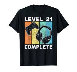 Herren Level 21 Complete TShirt 21. Geburtstag Männer Shirt Gamer T-Shirt von Geburtstag T-Shirts Kinder & Erwachsene by KaMi