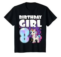 Kinder Unicorn Lover Kid It's My 8th Birthday 8. Geburtstag T-Shirt von Geburtstags Geschenke Unicorn Shirts für Kinder