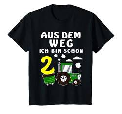 Kinder 2. Geburtstag Junge Ich bin schon 2 Jahre Traktor Trecker T-Shirt von Geburtstags Kinder Design für Jungen & Mädchen