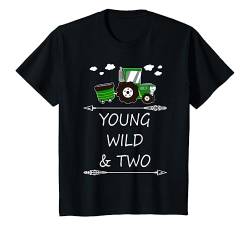 Kinder 2. Geburtstag Junge Ich bin schon 2 Jahre Traktor Trecker T-Shirt von Geburtstags Kinder Design für Jungen & Mädchen