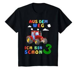 Kinder 3. Geburtstag Junge Ich bin schon 3 Jahre Traktor Trecker T-Shirt von Geburtstags Kinder Design für Jungen & Mädchen