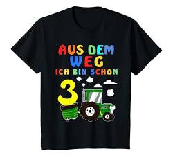 Kinder 3. Geburtstag Junge Ich bin schon 3 Jahre Traktor Trecker T-Shirt von Geburtstags Kinder Design für Jungen & Mädchen