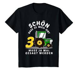 Kinder 3. Geburtstag Junge Ich bin schon 3 Jahre Traktor Trecker T-Shirt von Geburtstags Kinder Design für Jungen & Mädchen