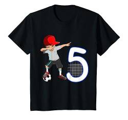 Kinder 5. Geburtstag Fussball Jungen 5 Jahre Fußballer Geschenk T-Shirt von Geburtstags Kinder Design für Jungen & Mädchen