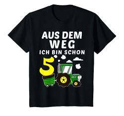 Kinder 5. Geburtstag Junge Ich bin schon 5 Jahre Traktor Trecker T-Shirt von Geburtstags Kinder Design für Jungen & Mädchen
