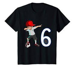 Kinder 6. Geburtstag Fussball Jungen 6 Jahre Fußballer Geschenk T-Shirt von Geburtstags Kinder Design für Jungen & Mädchen