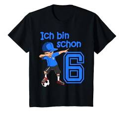 Kinder 6. Geburtstag Fussball Jungen 6 Jahre Fußballer Geschenk T-Shirt von Geburtstags Kinder Design für Jungen & Mädchen