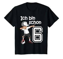 Kinder 6. Geburtstag Fussball Jungen 6 Jahre Fußballer Geschenk T-Shirt von Geburtstags Kinder Design für Jungen & Mädchen