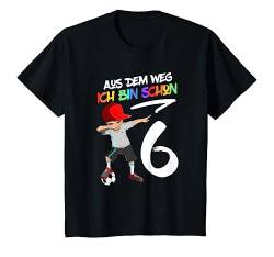 Kinder 6. Geburtstag Junge Fußballer Ich bin schon 6 Jahre Fussball T-Shirt von Geburtstags Kinder Design für Jungen & Mädchen