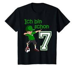 Kinder 7. Geburtstag Fussball Jungen 7 Jahre Fußballer Geschenk T-Shirt von Geburtstags Kinder Design für Jungen & Mädchen