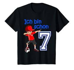 Kinder 7. Geburtstag Fussball Jungen 7 Jahre Fußballer Geschenk T-Shirt von Geburtstags Kinder Design für Jungen & Mädchen