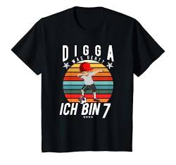 Kinder Fußball Geburtstagsshirt 7 Jahre Junge 7. Geburtstag Dabbing T-Shirt von Geburtstags Kinder Design für Jungen & Mädchen