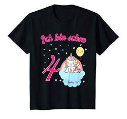 Kinder Ich bin schon vier Einhorn Mädchen 4 Jahre 4. Geburtstag T-Shirt von Geburtstags Kinder Design für Jungen & Mädchen