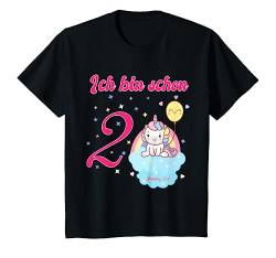 Kinder Ich bin schon zwei 2. Geburtstag 2 Jahre Einhorn Mädchen T-Shirt von Geburtstags Kinder Design für Jungen & Mädchen