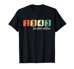 81. Geburtstag Mann Frau 81 Jahre 1943 Deko Lustig Geschenk T-Shirt von Geburtstagsgeschenk Damen Herren 1943 Geschenkidee