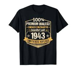 81. Geburtstag Mann Frau 81 Jahre 1943 Deko Lustig Geschenk T-Shirt von Geburtstagsgeschenk Damen Herren 1943 Geschenkidee