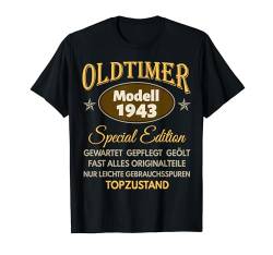 81. Geburtstag Mann Frau 81 Jahre 1943 Deko Lustig Geschenk T-Shirt von Geburtstagsgeschenk Damen Herren 1943 Geschenkidee