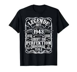 81. Geburtstag Mann Frau 81 Jahre 1943 Deko Lustig Geschenk T-Shirt von Geburtstagsgeschenk Damen Herren 1943 Geschenkidee