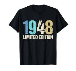 76. Geburtstag Mann Frau 76 Jahre 1948 Deko Lustig Geschenk T-Shirt von Geburtstagsgeschenk Damen Herren 1948 Geschenkidee