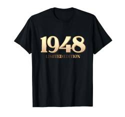 76. Geburtstag Mann Frau 76 Jahre 1948 Deko Lustig Geschenk T-Shirt von Geburtstagsgeschenk Damen Herren 1948 Geschenkidee