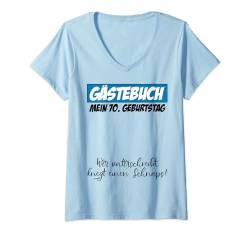 70. Geburtstag Mann Frau 70 Jahre 1954 Deko Lustig Geschenk T-Shirt mit V-Ausschnitt von Geburtstagsgeschenk Damen Herren 1954 Geschenkidee