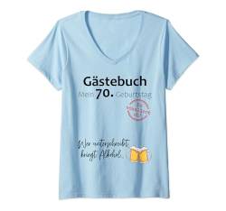 70. Geburtstag Mann Frau 70 Jahre 1954 Deko Lustig Geschenk T-Shirt mit V-Ausschnitt von Geburtstagsgeschenk Damen Herren 1954 Geschenkidee