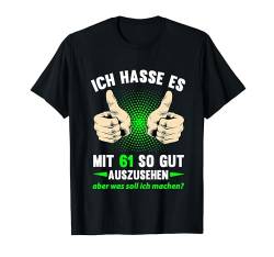 61. Geburtstag Mann Frau 61 Jahre 1963 Deko Lustig Geschenk T-Shirt von Geburtstagsgeschenk Damen Herren 1963 Geschenkidee