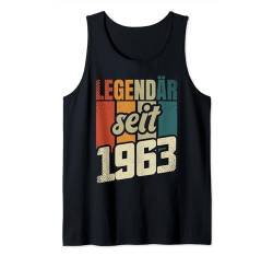 61. Geburtstag Mann Frau 61 Jahre 1963 Deko Lustig Geschenk Tank Top von Geburtstagsgeschenk Damen Herren 1963 Geschenkidee