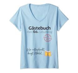 60. Geburtstag Mann Frau 60 Jahre 1964 Deko Lustig Geschen T-Shirt mit V-Ausschnitt von Geburtstagsgeschenk Damen Herren 1964 Geschenkidee