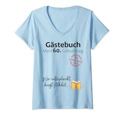 60. Geburtstag Mann Frau 60 Jahre 1964 Deko Lustig Geschen T-Shirt mit V-Ausschnitt von Geburtstagsgeschenk Damen Herren 1964 Geschenkidee