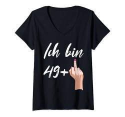 50. Geburtstag Mann Frau 50 Jahre 1974 Deko Lustig Geschenk T-Shirt mit V-Ausschnitt von Geburtstagsgeschenk Damen Herren 1974 Geschenkidee